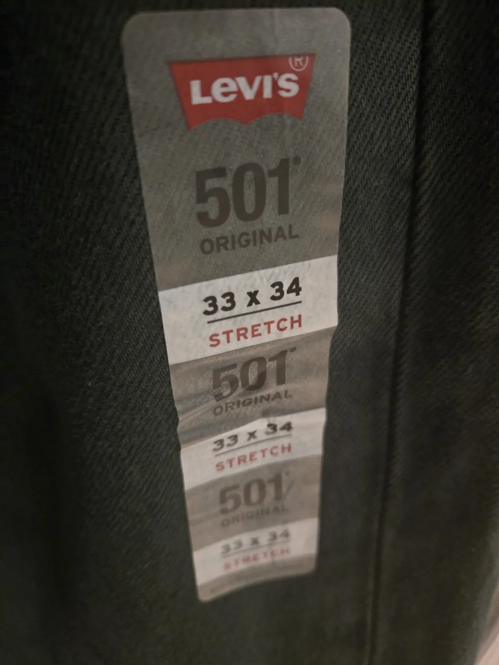 Levi's 501 Original Men's 33w X 34 L Jeans - Dark Green